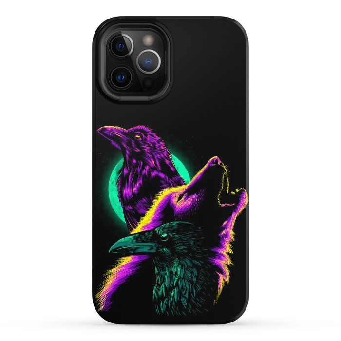 iPhone 12 Pro StrongFit Raven and wolf by Alberto