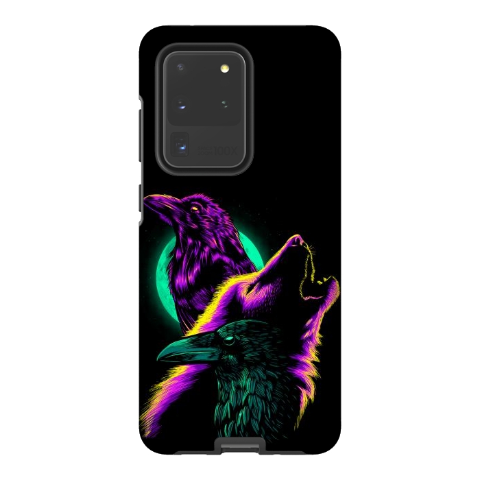 Galaxy S20 Ultra StrongFit Raven and wolf by Alberto