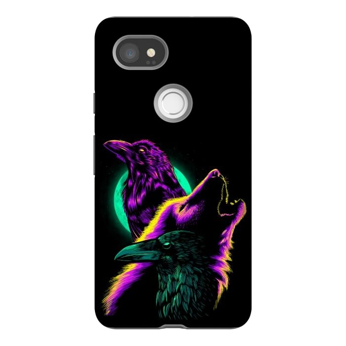 Pixel 2XL StrongFit Raven and wolf by Alberto