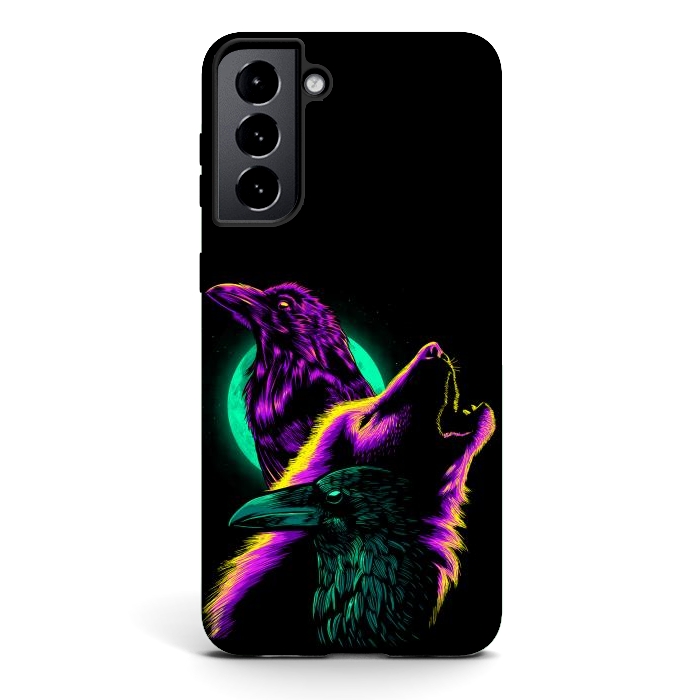 Galaxy S21 plus StrongFit Raven and wolf by Alberto