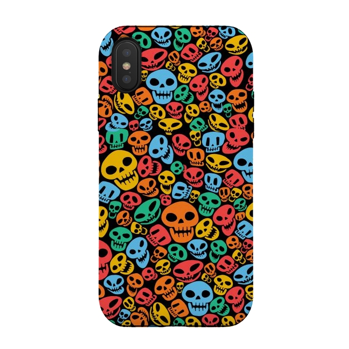 iPhone Xs / X StrongFit Color Skulls by Alberto