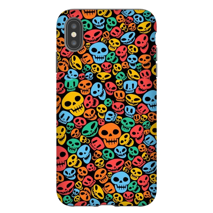 iPhone Xs Max StrongFit Color Skulls by Alberto