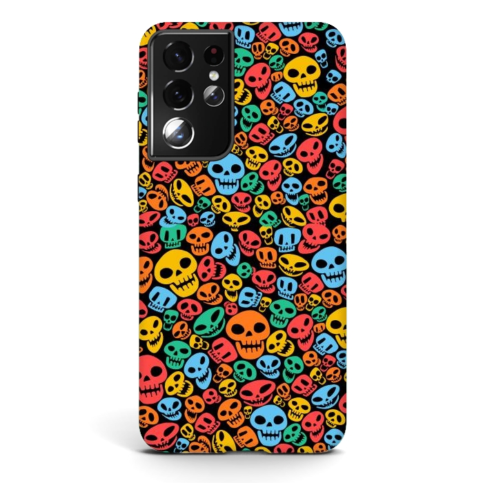 Galaxy S21 ultra StrongFit Color Skulls by Alberto