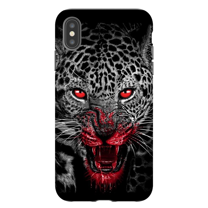 iPhone Xs Max StrongFit Blood Leopard by Alberto