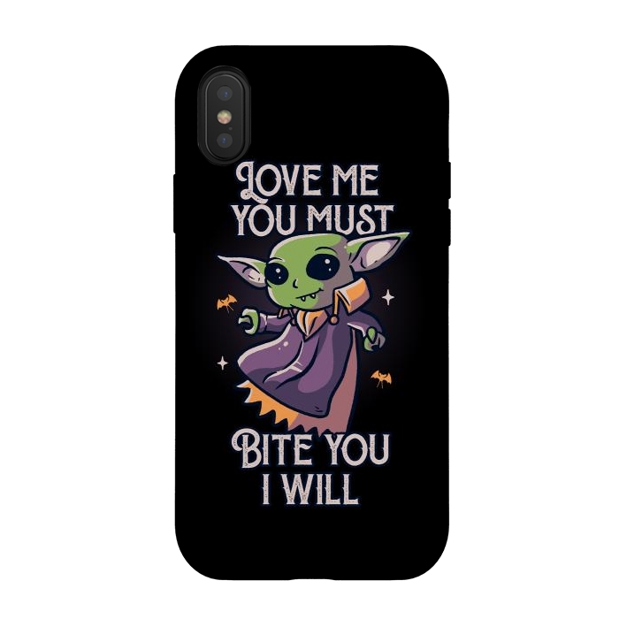 iPhone Xs / X StrongFit Love Me You Must Bite You I Will Funny Cute Spooky by eduely