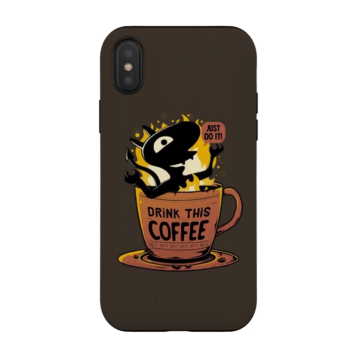 iPhone Xs / X StrongFit Luci Coffee by eduely