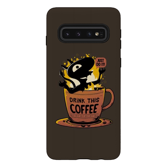 Galaxy S10 StrongFit Luci Coffee by eduely