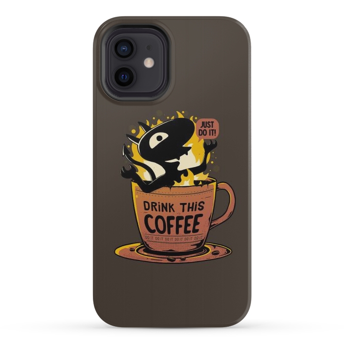 iPhone 12 mini StrongFit Luci Coffee by eduely