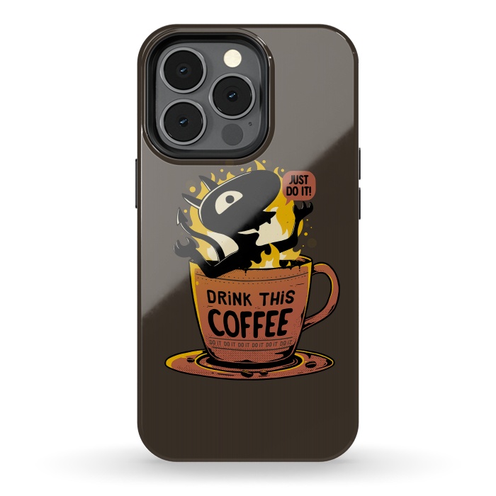 iPhone 13 pro StrongFit Luci Coffee by eduely