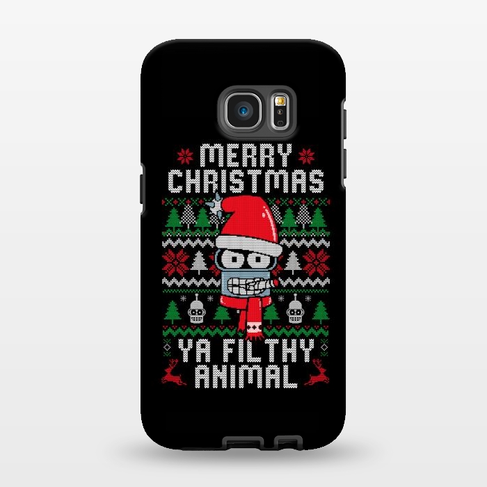 Galaxy S7 EDGE StrongFit Merry Christmas Ya Filthy Animal by eduely
