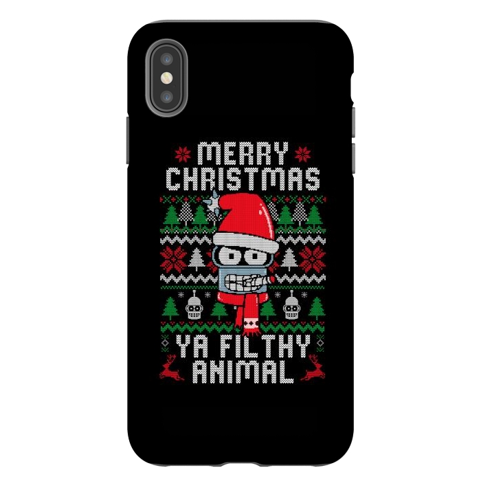 iPhone Xs Max StrongFit Merry Christmas Ya Filthy Animal by eduely