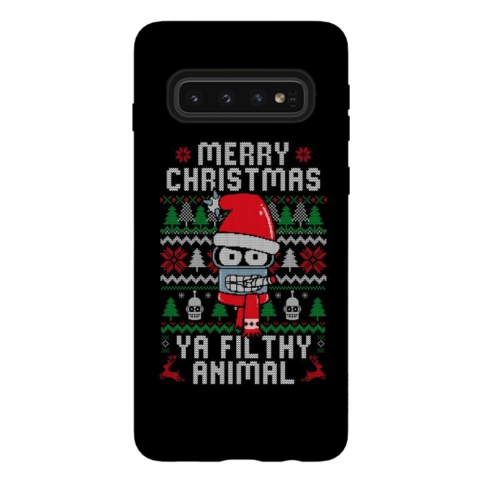 Galaxy S10 StrongFit Merry Christmas Ya Filthy Animal by eduely