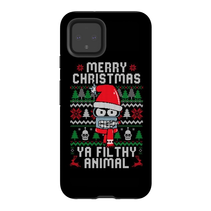 Pixel 4 StrongFit Merry Christmas Ya Filthy Animal by eduely