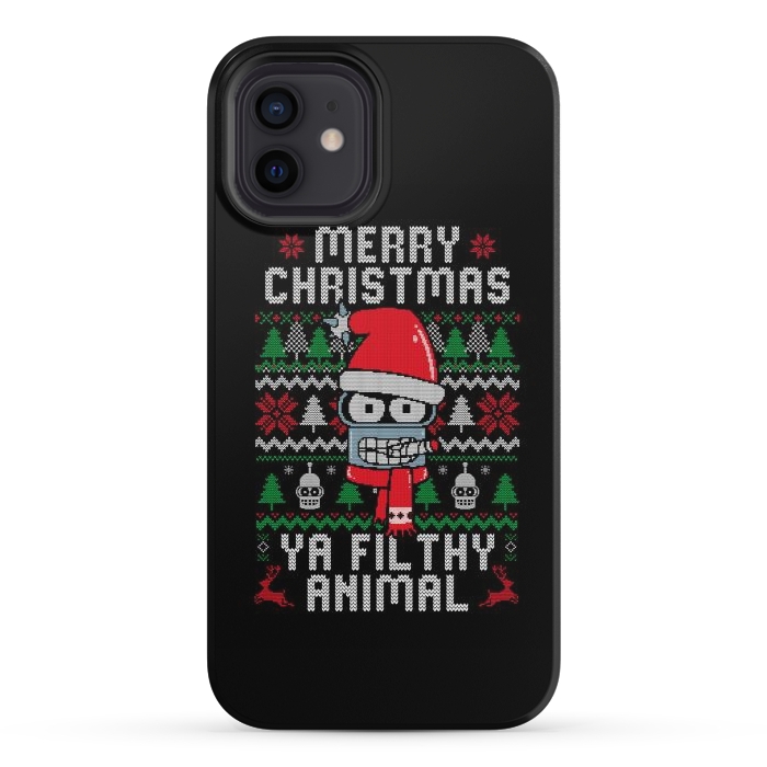 iPhone 12 mini StrongFit Merry Christmas Ya Filthy Animal by eduely