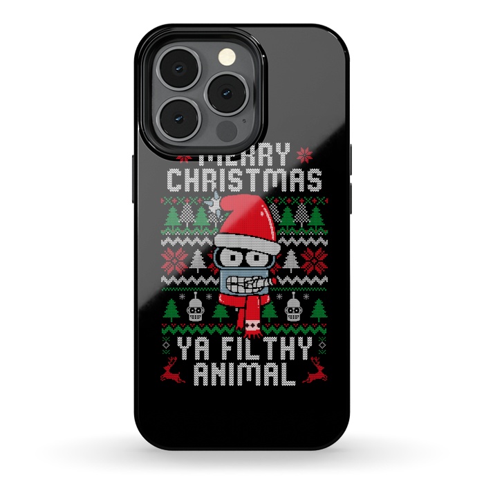 iPhone 13 pro StrongFit Merry Christmas Ya Filthy Animal by eduely