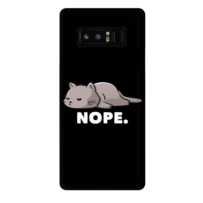 Galaxy Note 8 StrongFit Nope Funny Cute Lazy Cat Gift by eduely