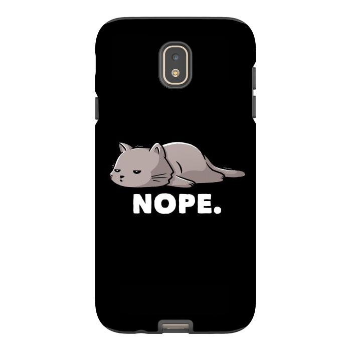 Galaxy J7 StrongFit Nope Funny Cute Lazy Cat Gift by eduely