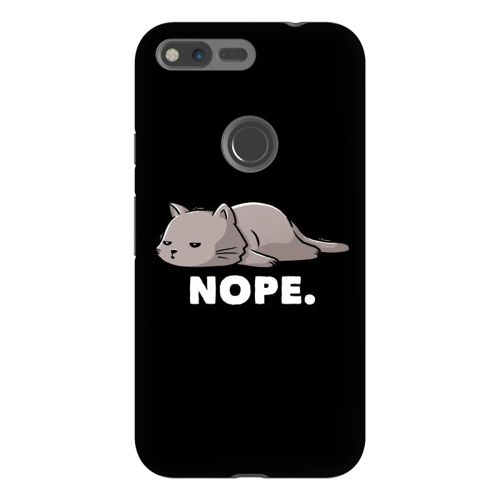 Pixel XL StrongFit Nope Funny Cute Lazy Cat Gift by eduely