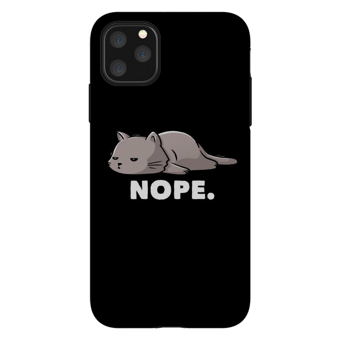 iPhone 11 Pro Max StrongFit Nope Funny Cute Lazy Cat Gift by eduely