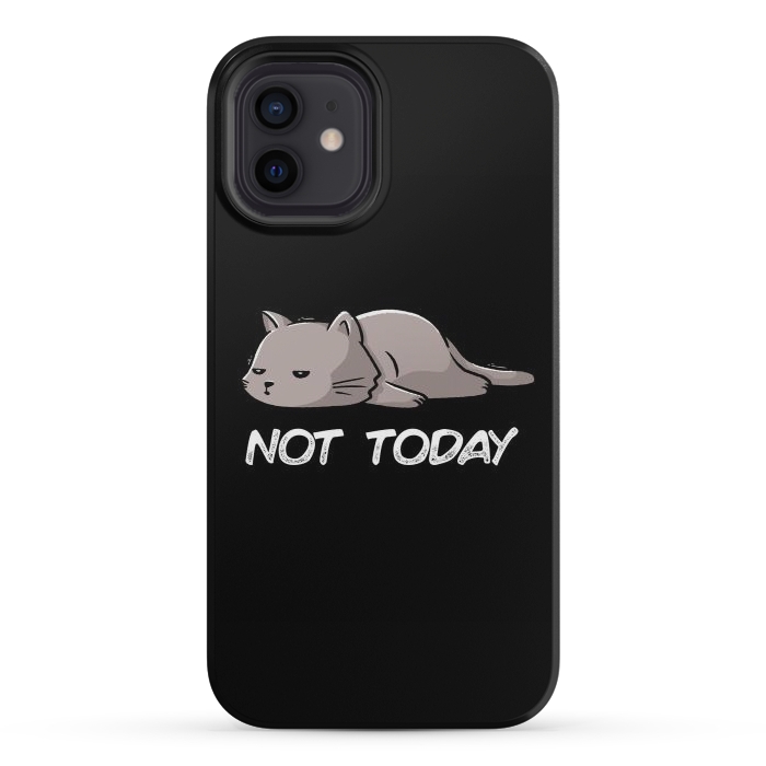 iPhone 12 mini StrongFit Not Today Cat by eduely
