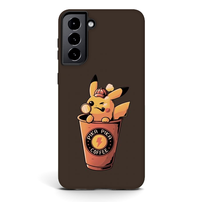 Galaxy S21 StrongFit Pika Pika Coffee by eduely