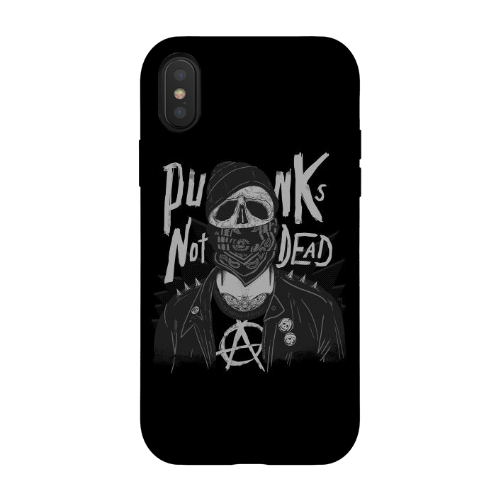 iPhone Xs / X StrongFit Punk Skull by eduely
