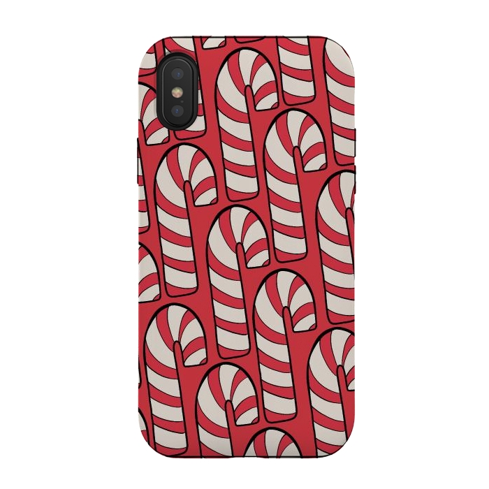 iPhone Xs / X StrongFit The red candy canes by Steve Wade (Swade)