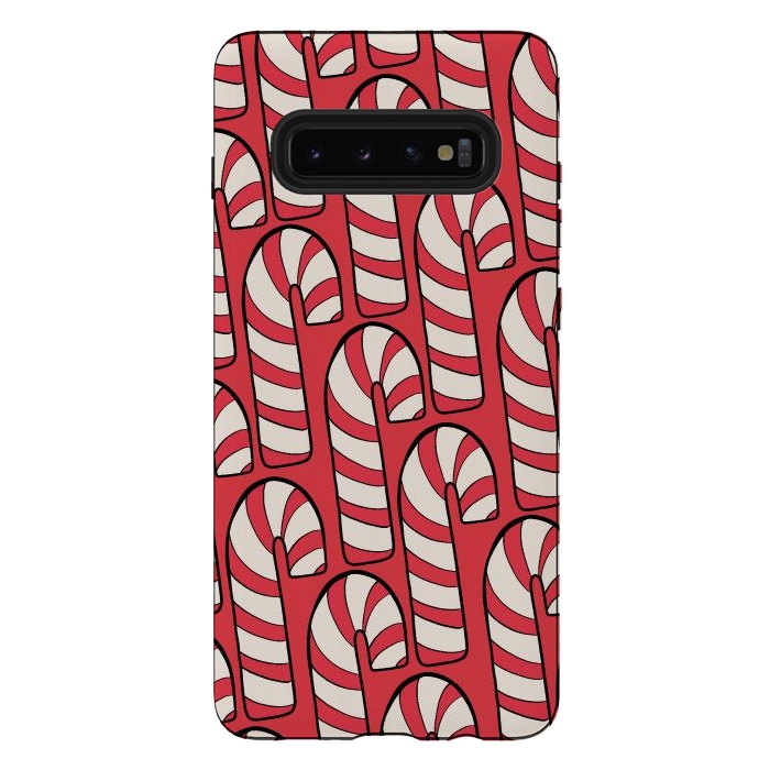Galaxy S10 plus StrongFit The red candy canes by Steve Wade (Swade)