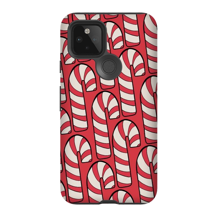 Pixel 5 StrongFit The red candy canes by Steve Wade (Swade)