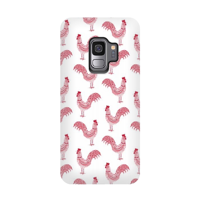 Galaxy S9 StrongFit Magnificent Roosters by Nic Squirrell