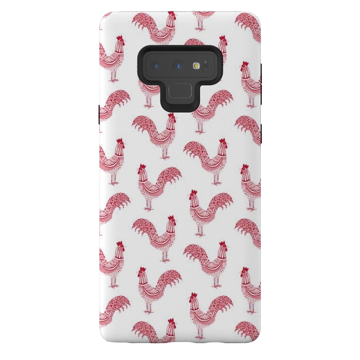Galaxy Note 9 StrongFit Magnificent Roosters by Nic Squirrell