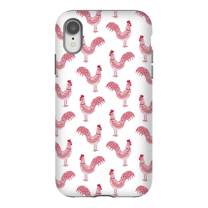 iPhone Xr StrongFit Magnificent Roosters by Nic Squirrell