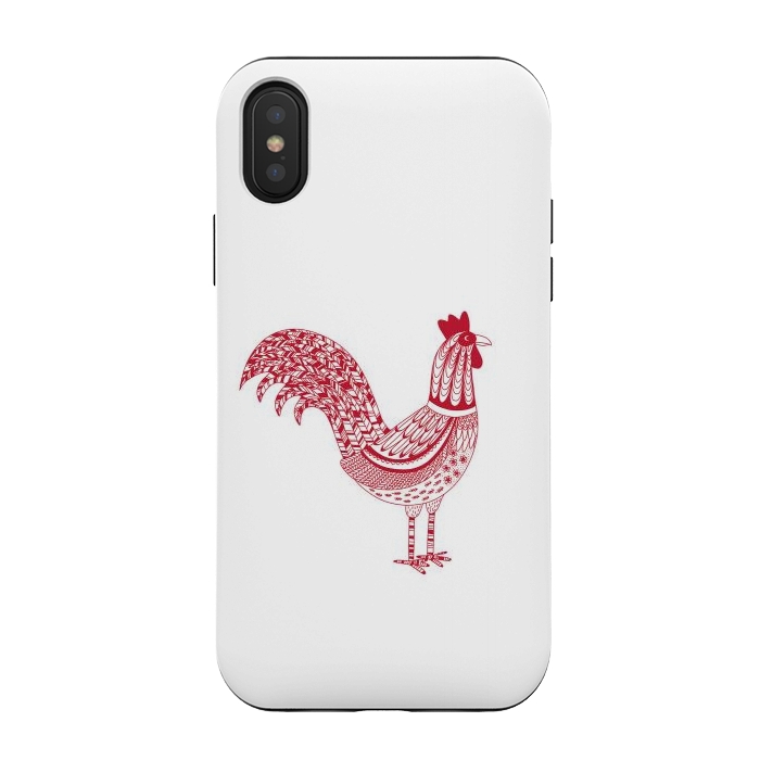 iPhone Xs / X StrongFit The Most Magnificent Rooster in the Chicken Coop by Nic Squirrell