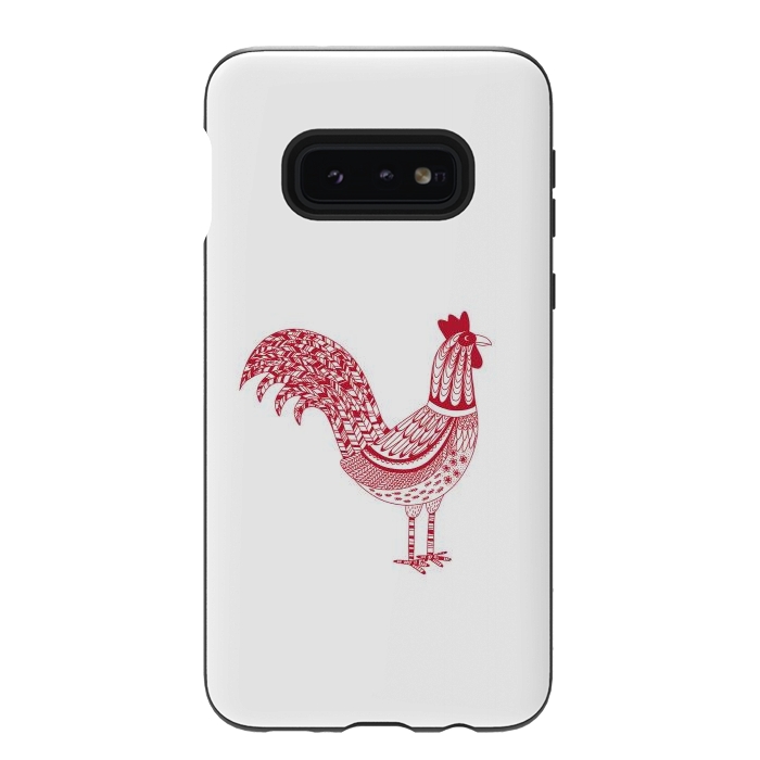 Galaxy S10e StrongFit The Most Magnificent Rooster in the Chicken Coop by Nic Squirrell