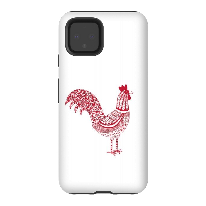 Pixel 4 StrongFit The Most Magnificent Rooster in the Chicken Coop by Nic Squirrell