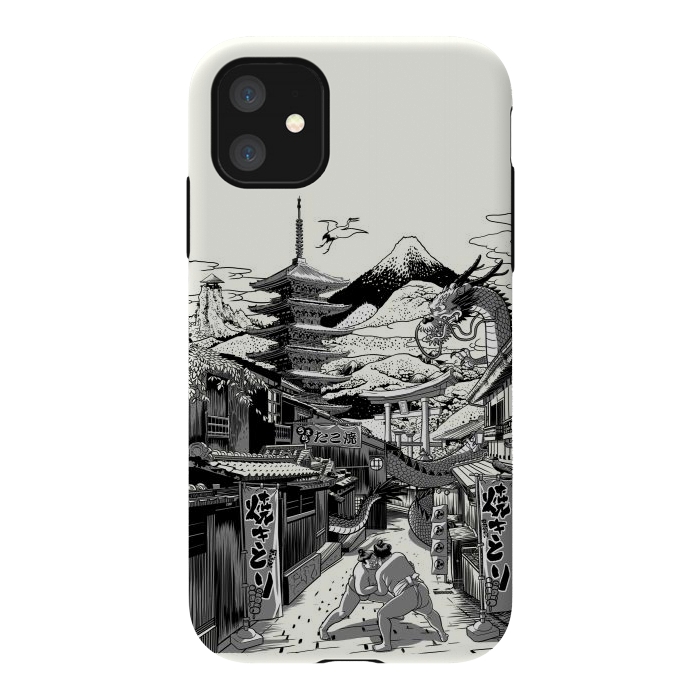 iPhone 11 StrongFit Alley in Japan with Dragon by Alberto