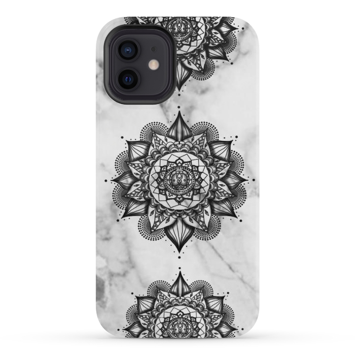 iPhone 12 StrongFit Cute Flower Mandala by CAS