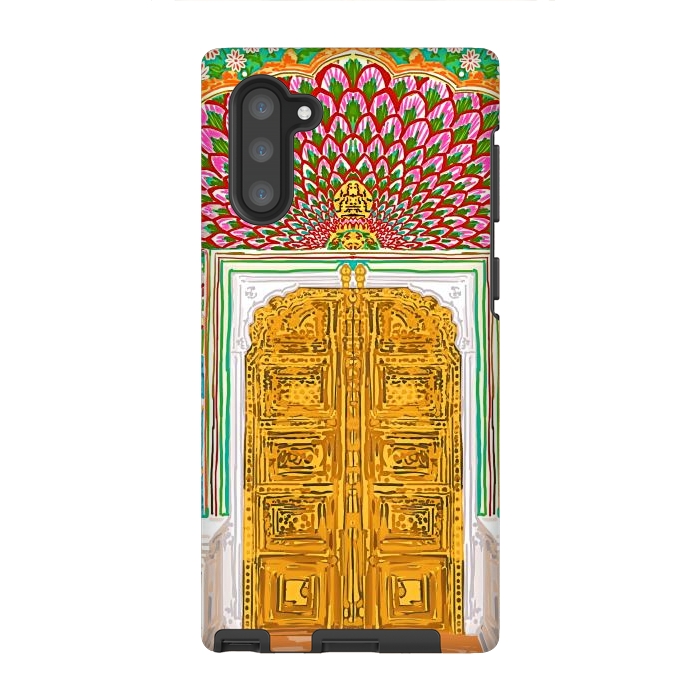 Galaxy Note 10 StrongFit Jaipur Palace Front Entrance Door by Uma Prabhakar Gokhale