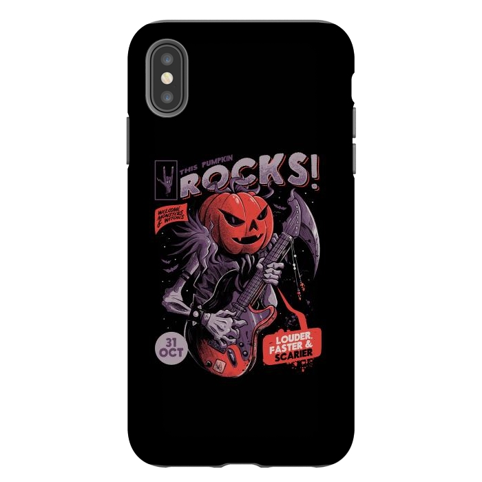 iPhone Xs Max StrongFit Rock Pumpkin by eduely