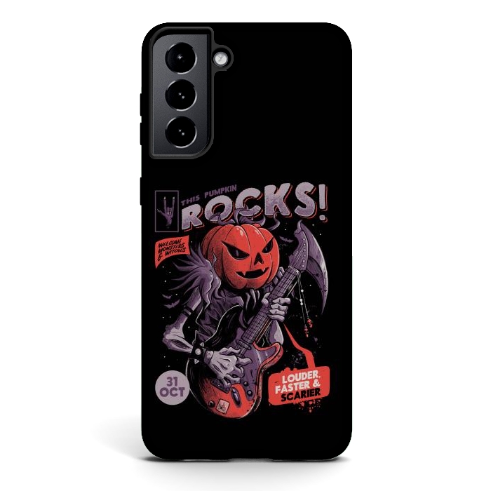 Galaxy S21 plus StrongFit Rock Pumpkin by eduely