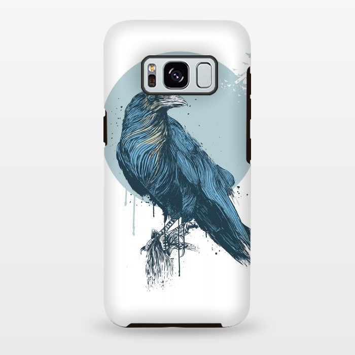 Galaxy S8 plus StrongFit Blue crow by Balazs Solti