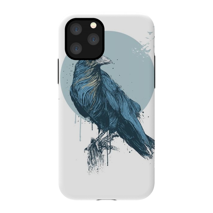 iPhone 11 Pro StrongFit Blue crow by Balazs Solti
