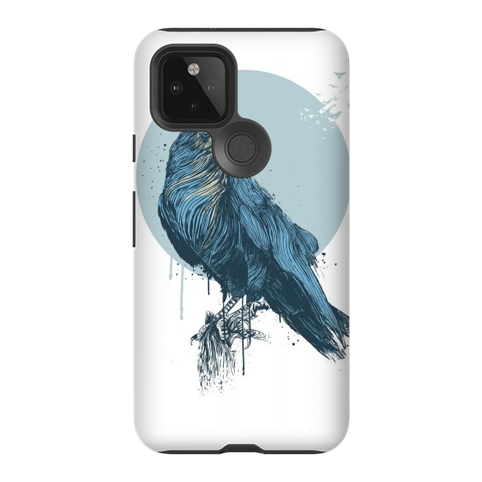 Pixel 5 StrongFit Blue crow by Balazs Solti