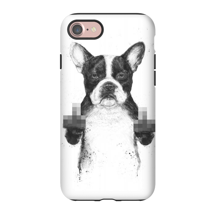 iPhone 7 StrongFit Censored dog by Balazs Solti