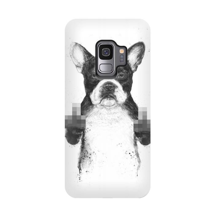 Galaxy S9 StrongFit Censored dog by Balazs Solti