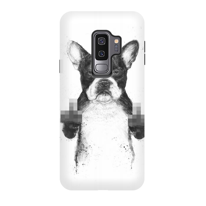 Galaxy S9 plus StrongFit Censored dog by Balazs Solti