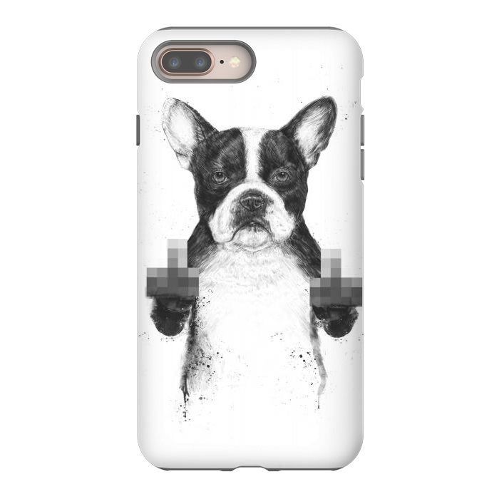 iPhone 8 plus StrongFit Censored dog by Balazs Solti
