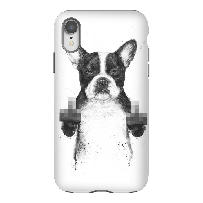 iPhone Xr StrongFit Censored dog by Balazs Solti