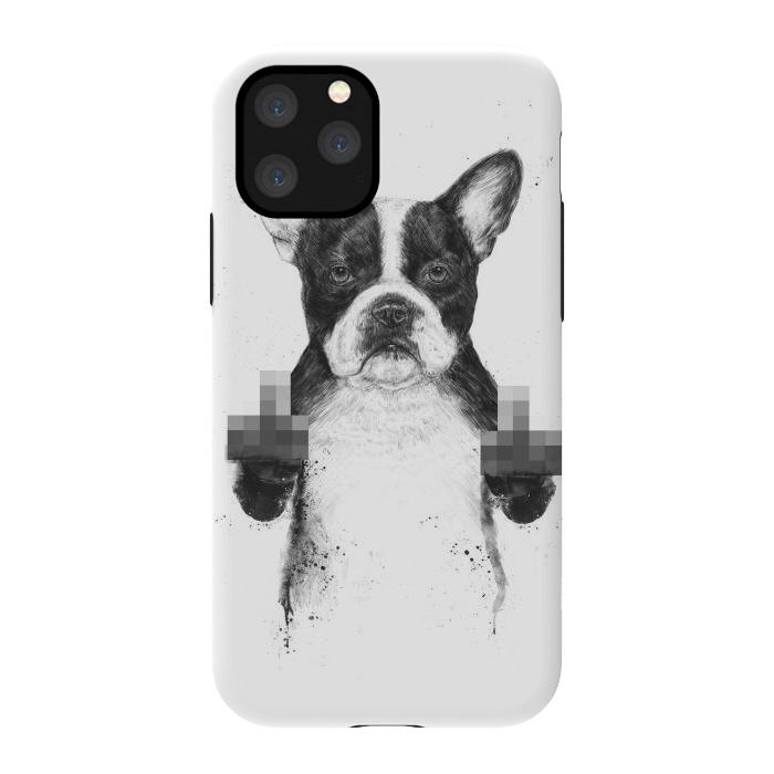 iPhone 11 Pro StrongFit Censored dog by Balazs Solti