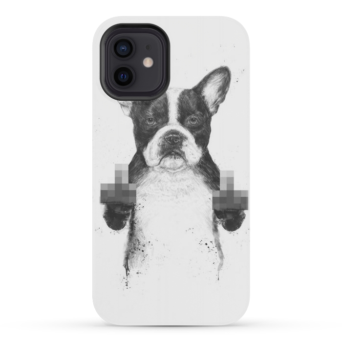 iPhone 12 mini StrongFit Censored dog by Balazs Solti